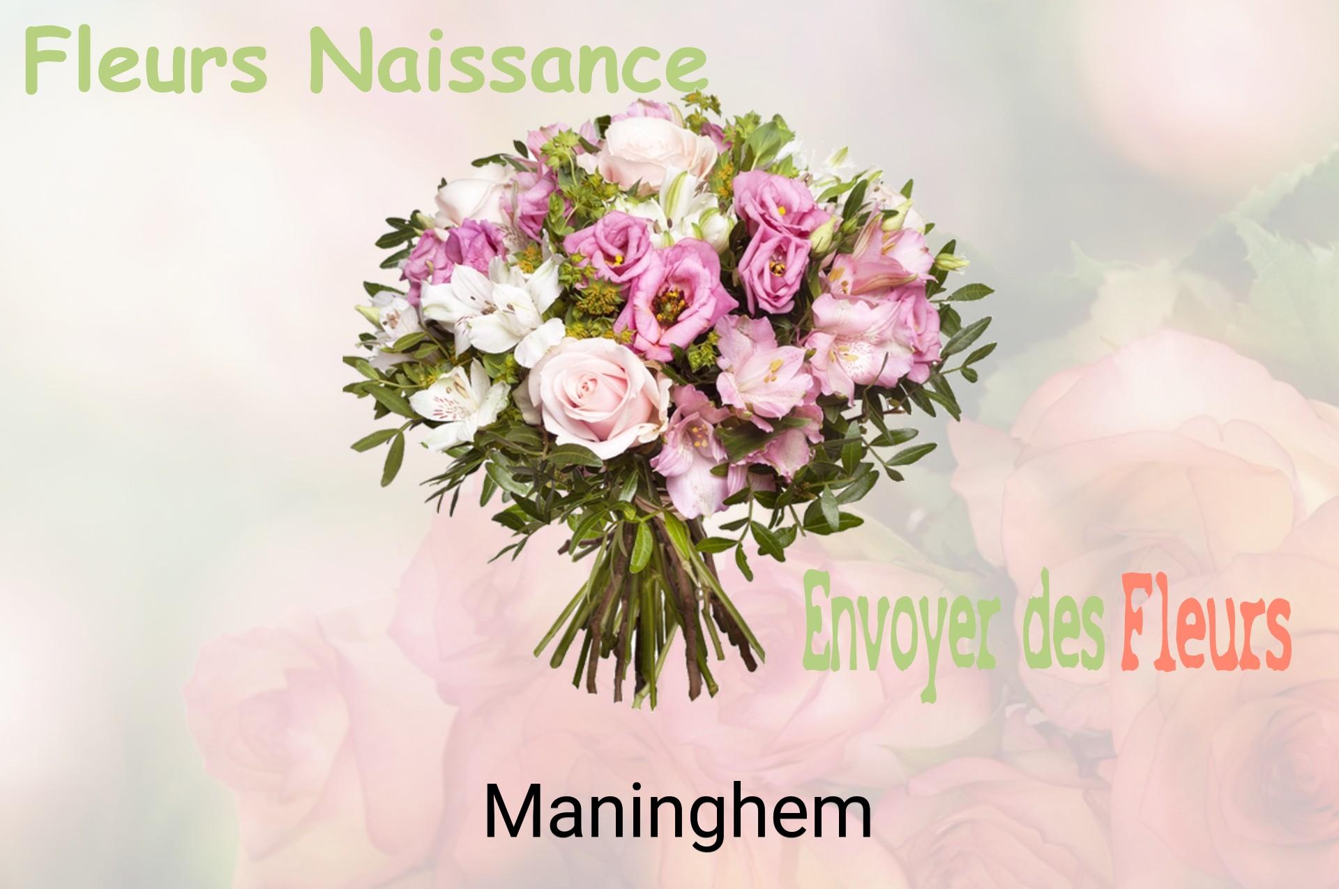 Bouquet de fleurs de naissance livré à Maninghem