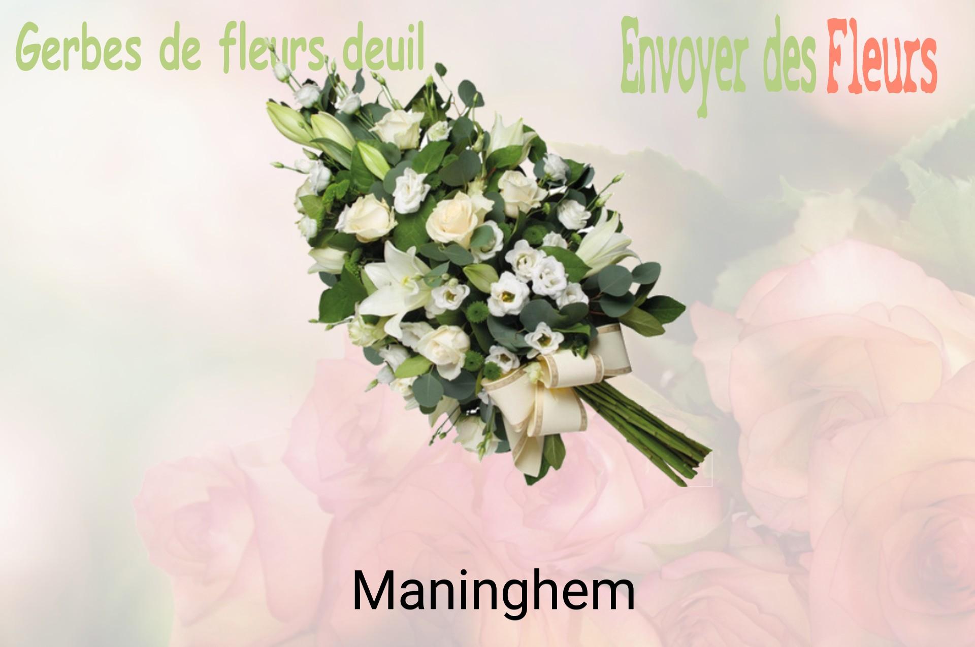 Gerbe de fleurs de deuil livrée à Maninghem